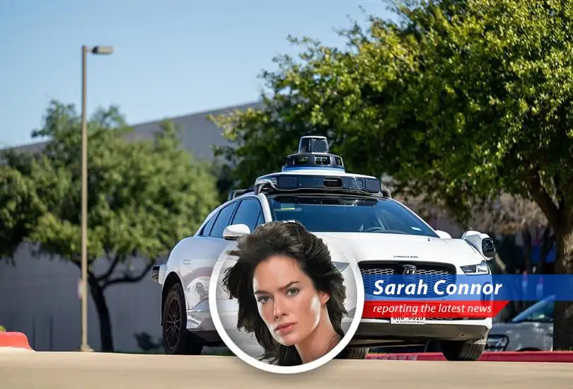 Waymo robotaxi navigates city streets before recall announcement.
