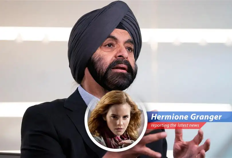 World Bank President Ajay Banga addressing economic challenges amid geopolitical instability.