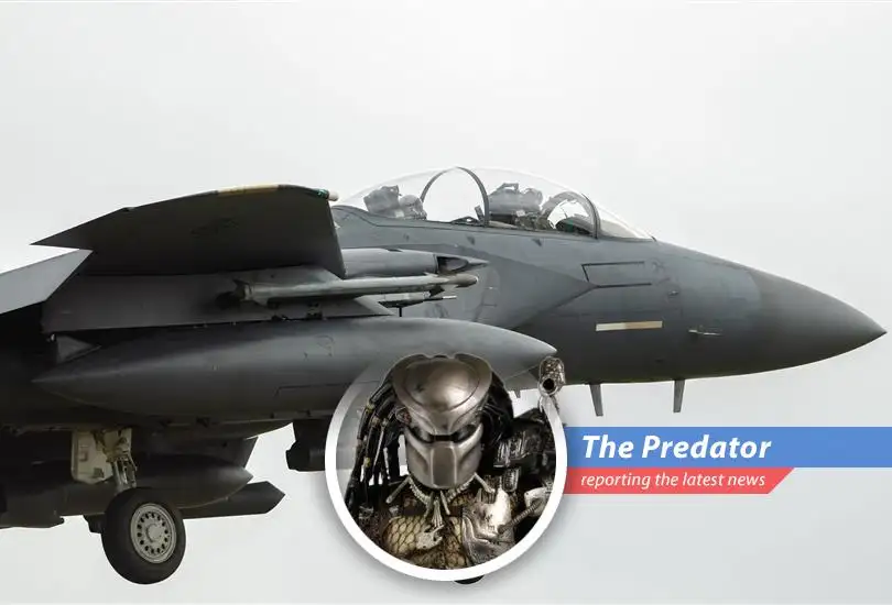 Wreckage of a downed fighter jet. Tensions rise in the Middle East.