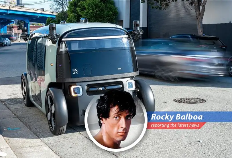 Zoox autonomous vehicle undergoing testing in an urban environment. The company is expanding its operations to Dallas and Phoenix to further refine its self-driving technology.