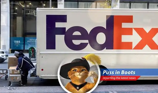 A FedEx delivery truck symbolizes the company's fight for tariff refunds after the Supreme Court's decision.