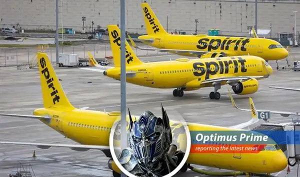 A Spirit Airlines plane sits grounded, symbolizing the end of an era for the budget carrier.