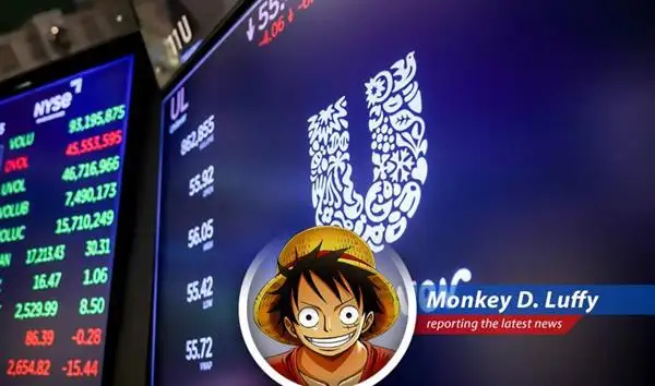 A stack of Unilever products sits on a shelf, symbolizing the company's global reach and the impact of geopolitical events on its operations.