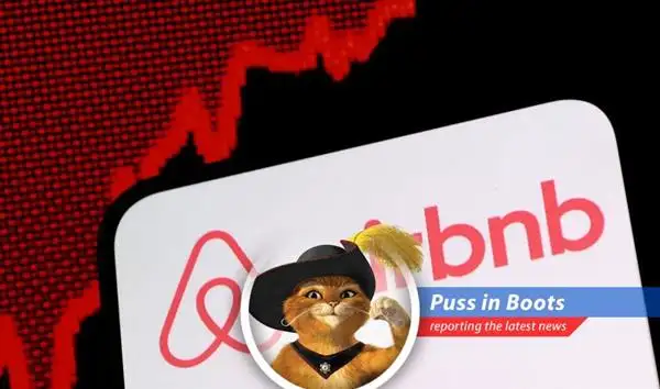 Airbnb headquarters illuminated, symbolizing the company's robust Q4 performance and optimistic outlook