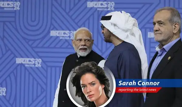 An Indian oil tanker navigates through turbulent waters, symbolizing India's complex energy security challenges.