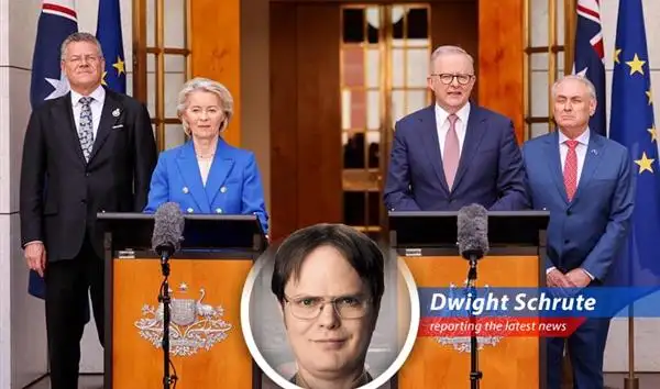 European Commission President Ursula von der Leyen and Australian Prime Minister Anthony Albanese finalize the landmark trade agreement.