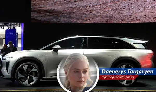 Lucid Motors facility showcasing parked vehicles.