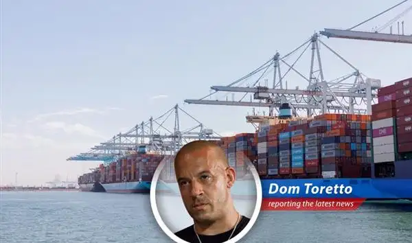 Maersk container ships navigate global waters, facing headwinds from rising costs and geopolitical instability.