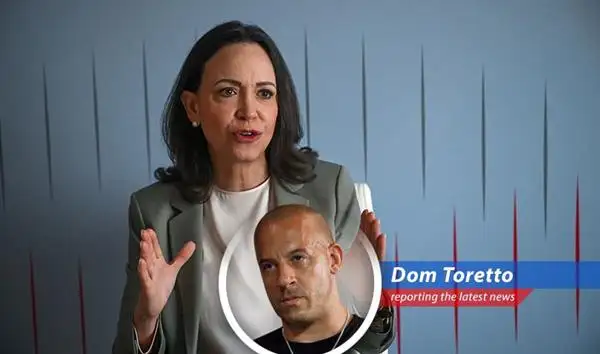 Maria Corina Machado addressing energy executives at CERAWeek in Houston, outlining her vision for a fully privatized Venezuelan oil sector.