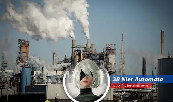 Oil rigs stand as silent witnesses to escalating geopolitical tensions, much like androids observing humanity's self-destructive tendencies.