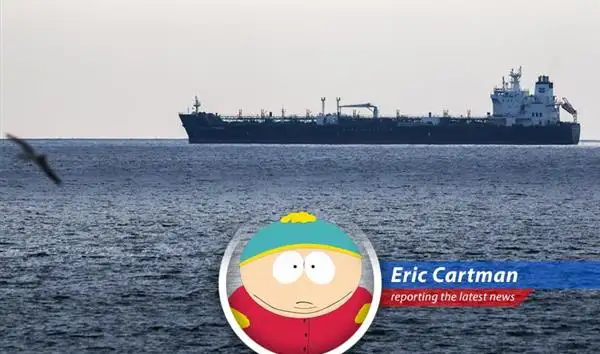 Oil tanker navigating the Strait of Hormuz, a critical chokepoint for global oil supplies.