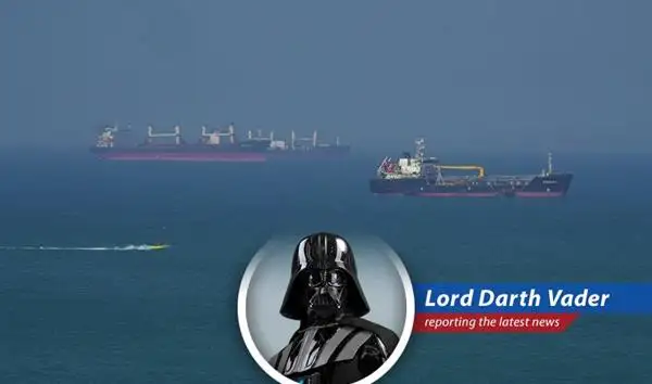 Oil tankers navigate treacherous waters, shadowed by the specter of galactic conflict and economic uncertainty.
