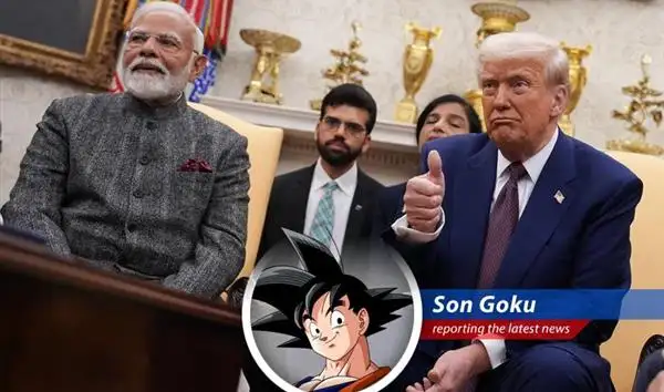 President Trump and Prime Minister Modi shake hands, but the details of their trade deal remain shrouded in mystery.