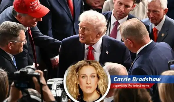 President Trump delivering his State of the Union address, emphasizing economic achievements and domestic policy.