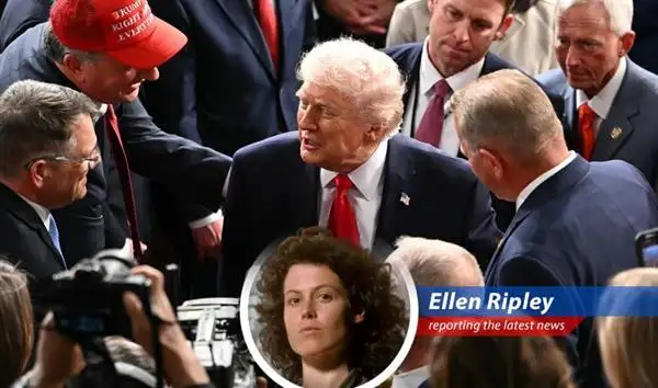 President Trump delivering his State of the Union address, emphasizing economic growth and domestic policies.