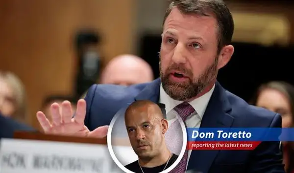 Senator Markwayne Mullin during his confirmation hearing before the Senate Homeland Security and Governmental Affairs Committee.