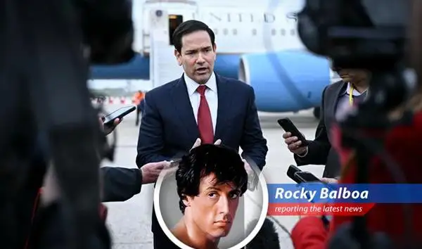 Smoke rises over the Middle East as global powers clash, mirroring a tense standoff in a high-stakes boxing match.