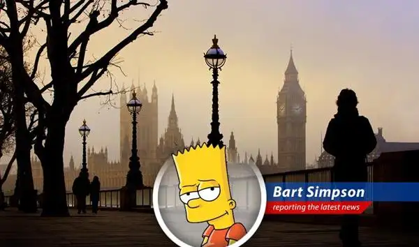 The U.K. economy tiptoes along the edge of recession, much like Bart tiptoes around Principal Skinner.