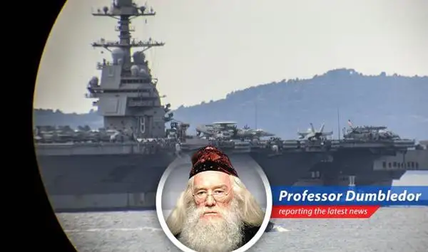 U.S. Navy ships enforcing the blockade in the Gulf of Oman, a move that sharply curtails Iranian sea trade.