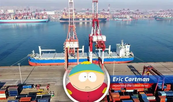 Uncle Sam swimming in a pool of tariff money, hoping the Supreme Court doesn't take it all away.