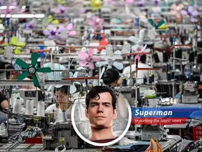 A Chinese factory operates at full capacity, showcasing the nation's manufacturing strength.