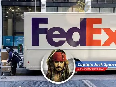 A FedEx cargo plane symbolizes the company's fight against tariffs imposed by the U.S. government.