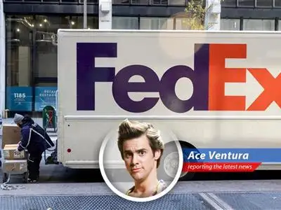 A FedEx cargo plane takes off, symbolizing the company's legal flight towards tariff refunds.