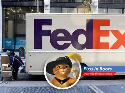A FedEx delivery truck symbolizes the company's fight for tariff refunds after the Supreme Court's decision.