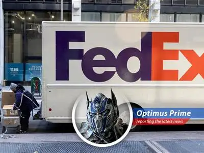 A FedEx truck symbolizes the company's fight against tariffs imposed by the U.S. government.