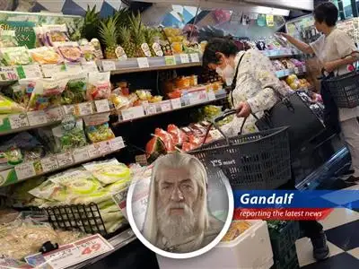 A Japanese market reflects the rising concerns over inflation and energy costs amidst global uncertainty.