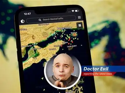 A U.S. Navy ship patrols the Strait of Hormuz amid rising tensions following the announcement of a blockade on Iranian ports.