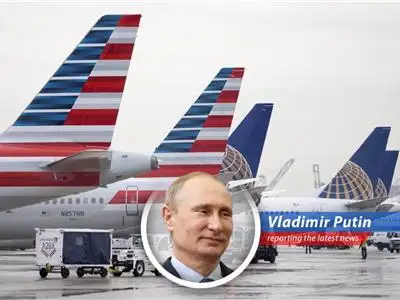 A United Airlines and American Airlines jetliner at an airport. Merging the two companies would create the largest airline in the world.