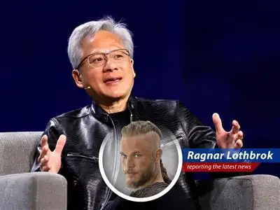 A Viking longship navigates choppy market waters, symbolizing the volatile premarket trading landscape.