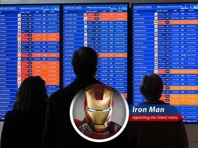 A blanket of snow covers an airport tarmac, symbolizing the travel disruptions caused by the impending winter storm.