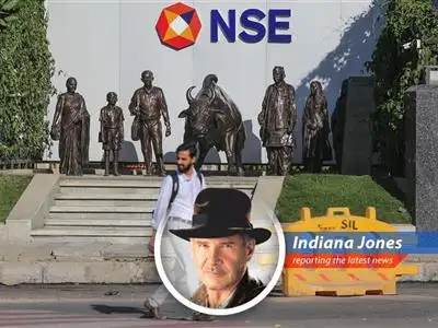 A bustling Indian stock exchange symbolizes the vibrant yet vulnerable IPO market facing headwinds from global instability