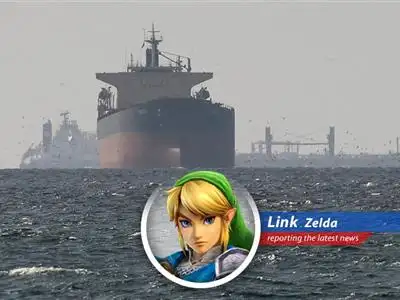 A cargo ship navigates the Strait of Hormuz, a critical but risky passage for global oil supplies.