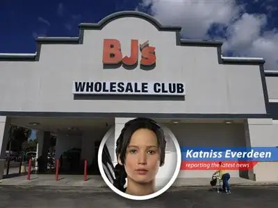 A chaotic yet captivating scene from the stock market floor, mirroring the unpredictable nature of the Hunger Games arena.