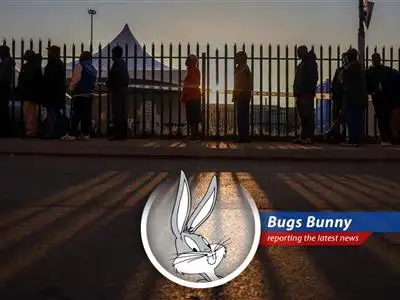 A comedic take on the political shift in South Africa with Bugs Bunny's witty commentary image