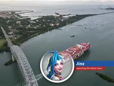 A container ship navigates the Panama Canal, a crucial trade route now at the center of a geopolitical storm. image