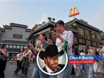 A customer enjoys a McDonald's milkshake at the newly opened McDonaldland store in Beijing's Chaoyang Park. McDonald's is expanding its presence in China, bucking the trend of other foreign brands.