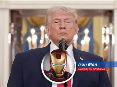 A digital rendering of the Strait of Hormuz with overlaid text reading 