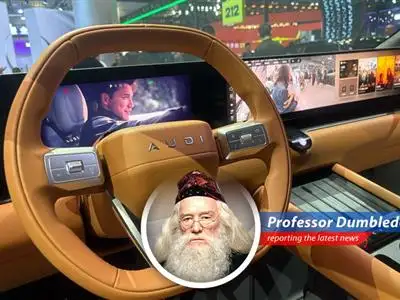 A futuristic vehicle equipped with Alibaba's Qwen AI system showcased at the Beijing Auto Show 2026.