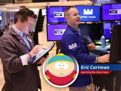 A humorous take on the latest market trends and Disney's shareholder saga through the eyes of Eric Cartman. image