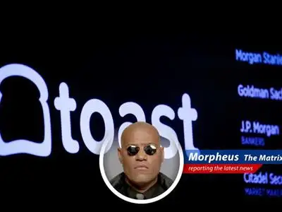 A humorous take on the latest stock market updates with a splash of Morpheus flair. image