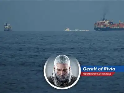 A lone tanker braves the high seas, mirroring the delicate dance of global oil politics and sanctions.