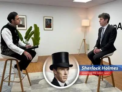 A panoramic view of the AI Impact Summit in New Delhi, capturing the blend of ambition and disarray witnessed during the event.