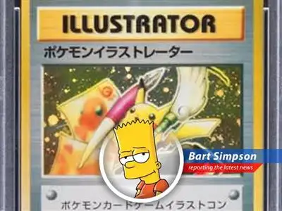 A rare Pikachu Illustrator card sold for a record $16.5 million, proving some things are worth more than Duff Beer money.