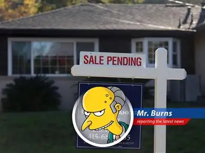 A satirical look at the decline in home sales due to escalating mortgage rates image