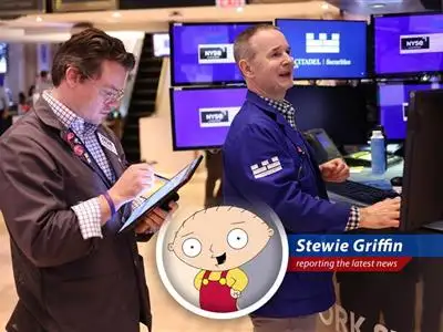 A satirical take on the latest market news through the eyes of Stewie Griffin image