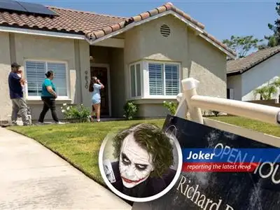 A suburban street embodies the stagnant reality of the housing market, where potential dreams remain just out of reach.
